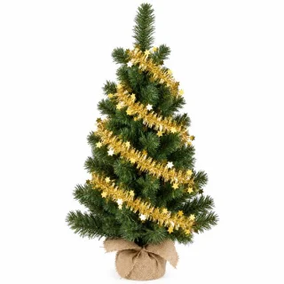 Kunst kerstboom met jute zak - 75 cm