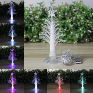 Kunst kerstboom mini met usb-verlichting