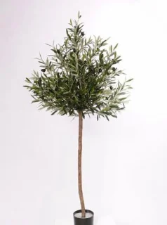 Kunst olijfboom - nep olijfboom - bolvormig model 130 cm groen
