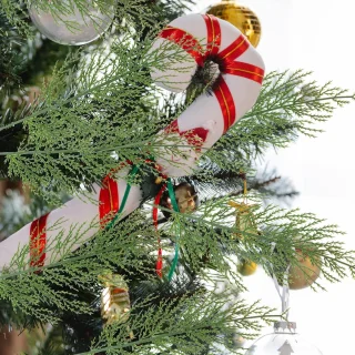 Kunstantwoordentakken - nepplantentakjes - kerstdecoratie - 35 cm - groen