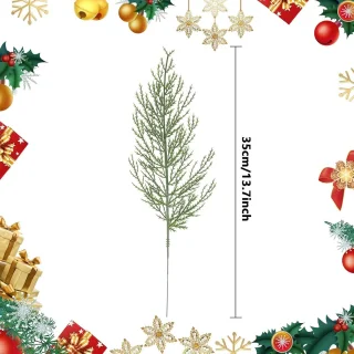 Kunstantwoordentakken - nepplantentakjes - kerstdecoratie - 35 cm - groen