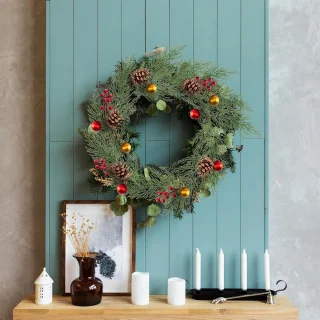 Kunstantwoordentakken - nepplantentakjes - kerstdecoratie - 35 cm - groen