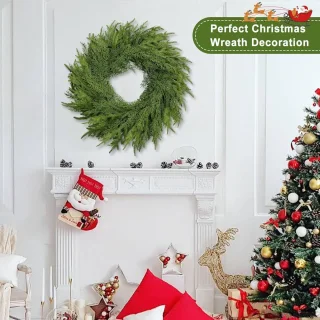 Kunstbessen Kerstkrans 66 cm
