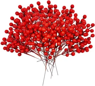 Kunstbessenstengels 30 stuks 215 cm Rood