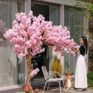 Kunstbloesem boom roze, 2 x 1.8 meter