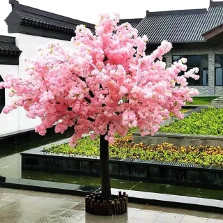 Kunstbloesemboom Nepkersenboom 100x60 cm Roze