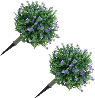 Kunstboom Balvorm 45 cm - Blauwgroen
