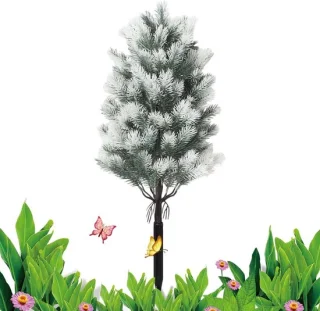 Kunstboom bolvormig imitatie den 55 cm groen