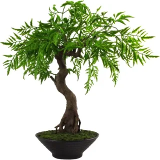 Kunstboom bonsai nep ficus - 45 cm - groen