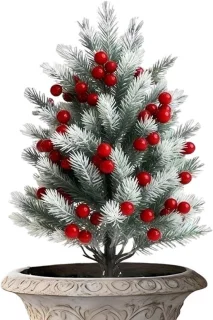 Kunstboom decoratie - kunstplant buiten - 55 cm hoog - groen