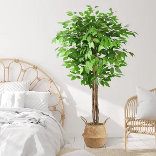 Kunstboom Ficus 150 cm - gebogen stam