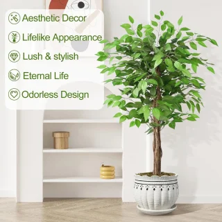 Kunstboom Ficus 150 cm - gebogen stam
