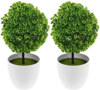 Kunstboom - groen - rond - 23 cm