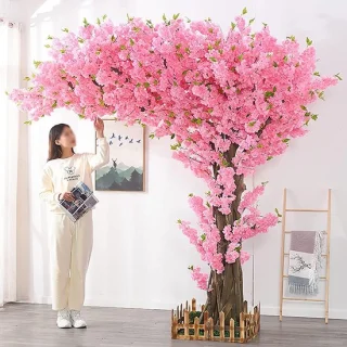 Kunstboom kersenbloesem roze groot