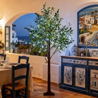 Kunstboom met 180 led-lampjes 120 cm