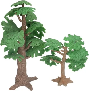 Kunstboom miniatuur groen 16 en 25 cm