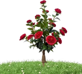 Kunstboom nep plant 88 cm rood
