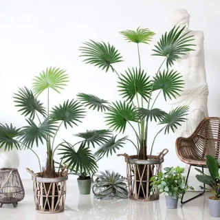 Kunstboom - nepboom kunstplant - natuurlijke stammen - 160 cm - One color