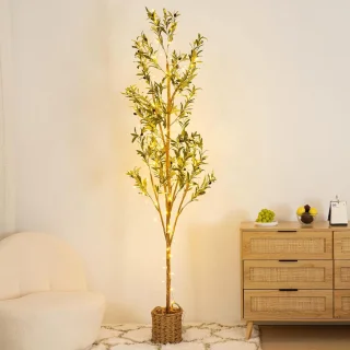 Kunstboom Olijfboom 210 cm met mand