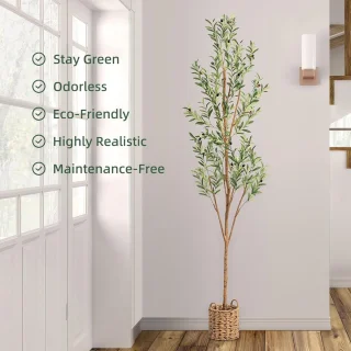 Kunstboom Olijfboom 210 cm met mand
