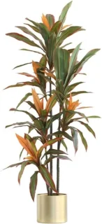Kunstboom rode rand - 136 cm - groen