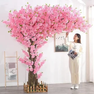 Kunstboom roze 12 x 1 m