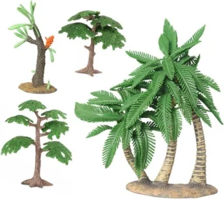 Kunstboom set - miniatuur bomen - groen - 15 stuks