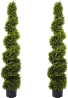 Kunstboom Spiraal Ceder 120 cm Groen