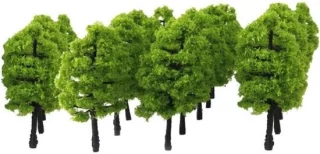 Kunstboommodellen - miniatuur planten - 35 cm - lichtgroen
