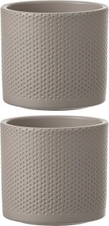 Kunstboompje Volle Mini Kerstboom 60 cm Groen Taupe Plantenpot