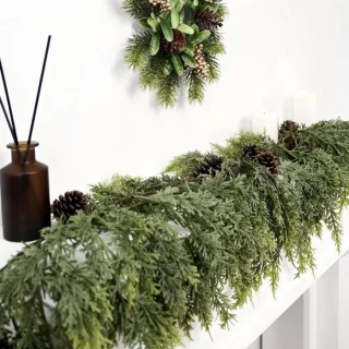 Kunstcederslinger 2 m, cipres-dennen - kerstdecoratie