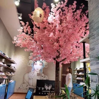 Kunstcherryboom zijdebloem roze 1.8x1 meter