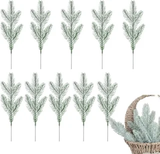 Kunstdennen takken 24 cm groen