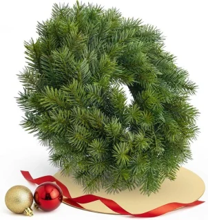 Kunstdennenkrans 33 cm Groen
