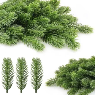 Kunstdennentakken groen - 60 stuks