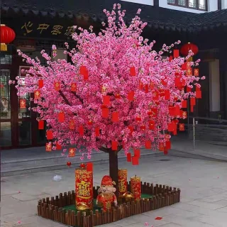 Kunstige Kersboom Roze Kerstdecoratie 1,5 x 1 m