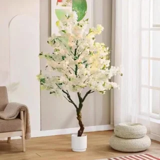 Kunstkersenbloesem boom h120 cm roze