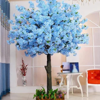 Kunstkersenboom blauwe bloesemboom hemelsblauw 2.5 x 2.5 m