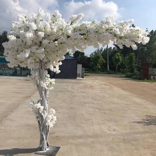 Kunstkersenboom - Bloesemdecoratie - Binnenhuis decoreren - Echte houten stam - Grote uitvoering - Lichtroze