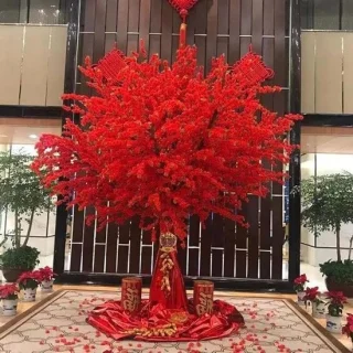 Kunstkersenboom groot rood