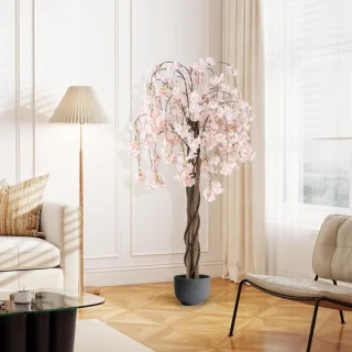 Kunstkersenboom - Kunstboom 163 cm - Roze/wit