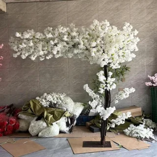 Kunstkersenboom - nepbloesemboom - 120 x 120 cm - wit