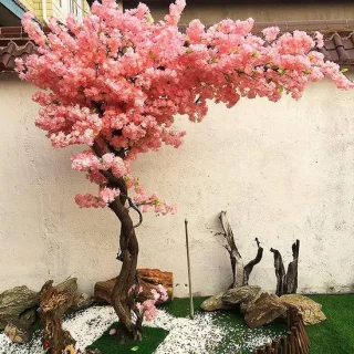 Kunstkersenboom wit/roze