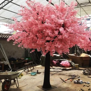 Kunstkersenboom zijde bloesem 18 x 12 m roze