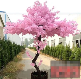 Kunstkersenboom - zijden bloesemboom - 1 set - roze