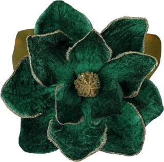 Kunstkerstbloemen met lange steel – nep magnolia – kerstboomdecoratie