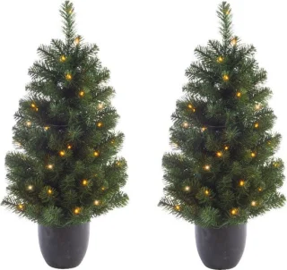 Kunstkerstbomen 120 cm - set van 2