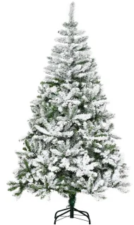 Kunstkerstboom 105cm×105cm×180cm groen+wit