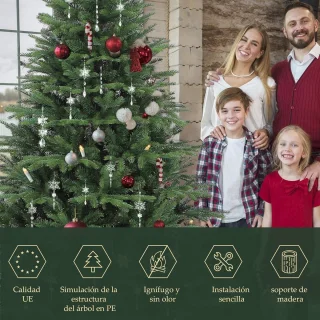 Kunstkerstboom 120 cm met houten standaard