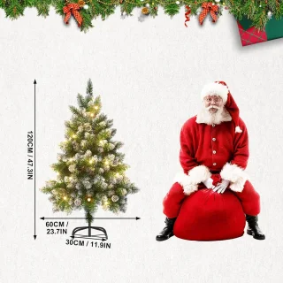 Kunstkerstboom 120 cm met metalen standaard